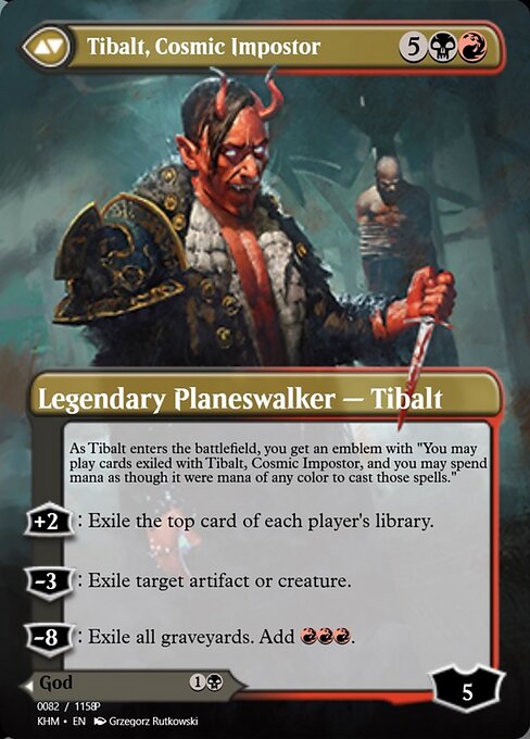 Valki, God of Lies // Tibalt, Cosmic Impostor 88272, back face