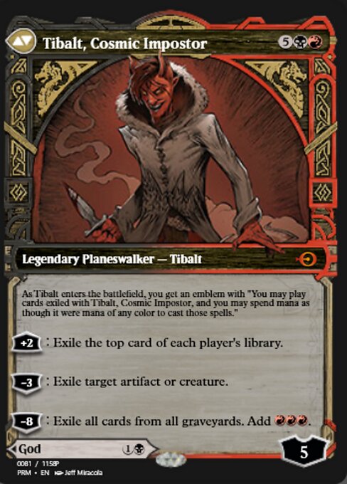 Valki, God of Lies // Tibalt, Cosmic Impostor 88270, back face
