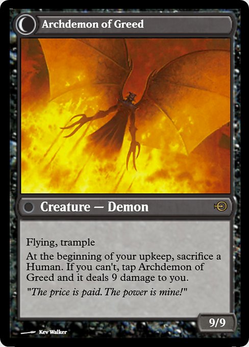 Ravenous Demon // Archdemon of Greed 43503, back face