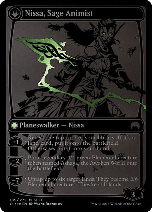 Nissa, Vastwood Seer // Nissa, Sage Animist 189, back face