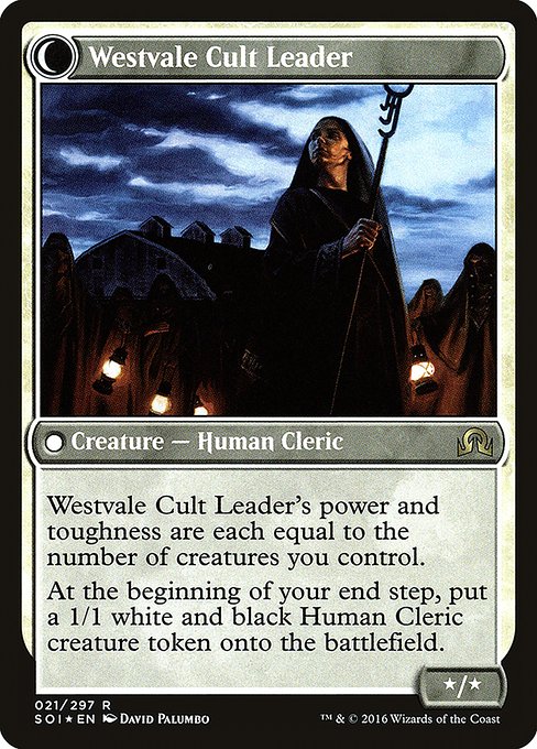 Hanweir Militia Captain // Westvale Cult Leader 21s, back face