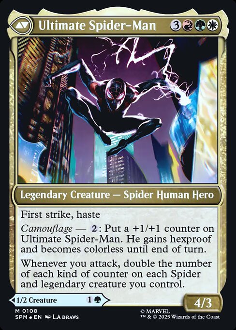 Miles Morales // Ultimate Spider-Man 108s, back face