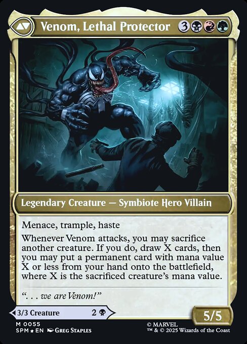 Eddie Brock // Venom, Lethal Protector 55s, back face
