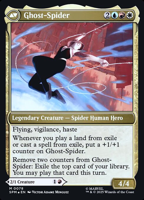 Gwen Stacy // Ghost-Spider 78s, back face