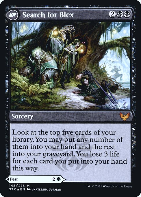 Blex, Vexing Pest // Search for Blex 148s, back face