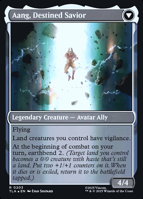 Aang, at the Crossroads // Aang, Destined Savior 203s, back face