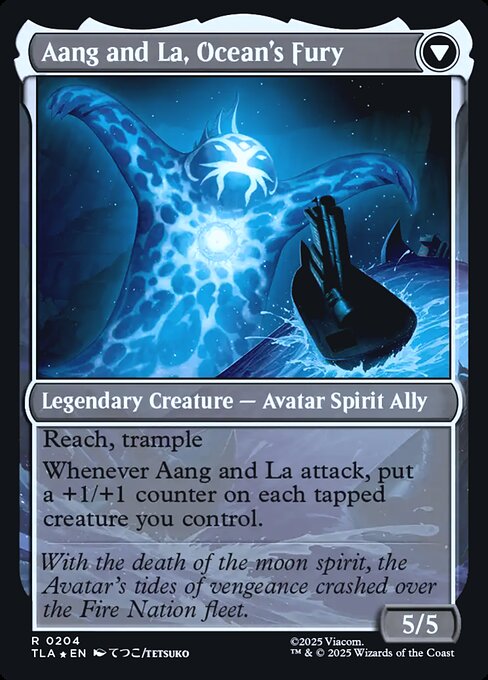 Aang, Swift Savior // Aang and La, Ocean's Fury 204s, back face