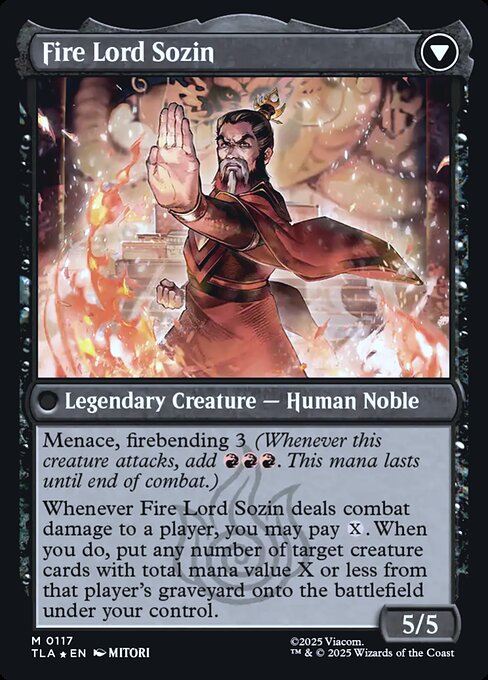 The Rise of Sozin // Fire Lord Sozin 117s, back face