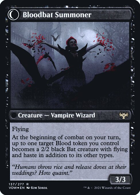 Voldaren Bloodcaster // Bloodbat Summoner 137s, back face