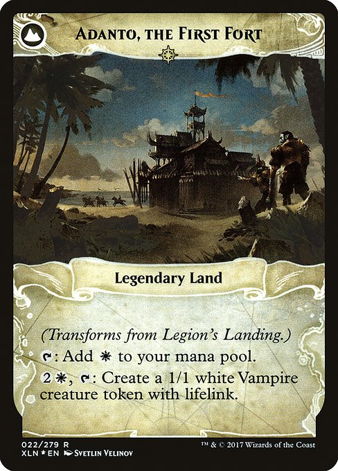 Legion's Landing // Adanto, the First Fort 22s, back face