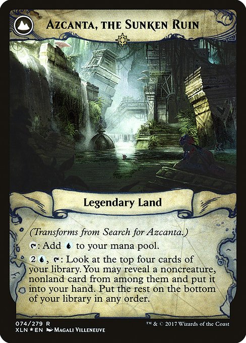 Search for Azcanta // Azcanta, the Sunken Ruin 74s, back face