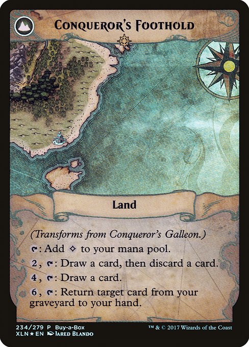 Conqueror's Galleon // Conqueror's Foothold 234, back face