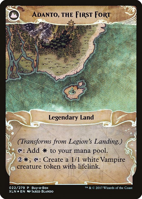 Legion's Landing // Adanto, the First Fort 22, back face