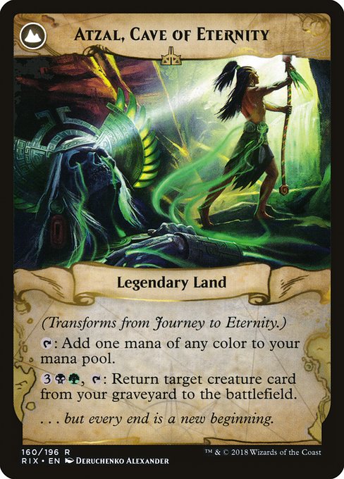Journey to Eternity // Atzal, Cave of Eternity 160, back face