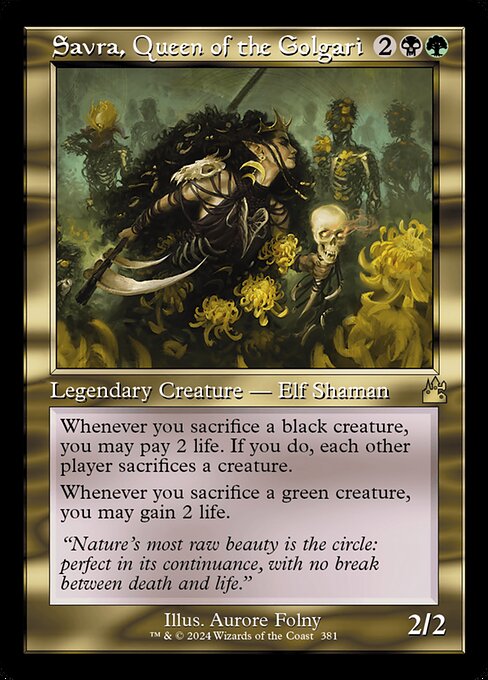 Savra, Queen of the Golgari 381