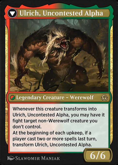 Ulrich of the Krallenhorde // Ulrich, Uncontested Alpha 246, back face