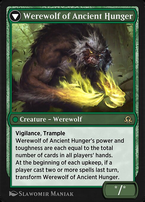 Sage of Ancient Lore // Werewolf of Ancient Hunger 211, back face