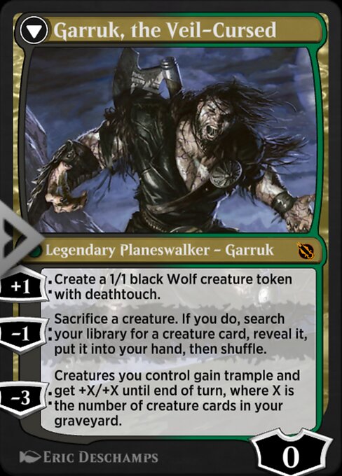 Garruk Relentless // Garruk, the Veil-Cursed 49, back face