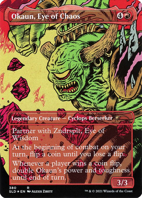 Okaun, Eye of Chaos // Okaun, Eye of Chaos 380, back face