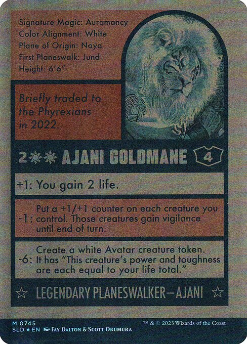 Ajani Goldmane // Ajani Goldmane 745, back face
