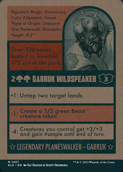 Garruk Wildspeaker // Garruk Wildspeaker 1457, back face