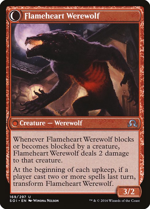 Kessig Forgemaster // Flameheart Werewolf 169, back face