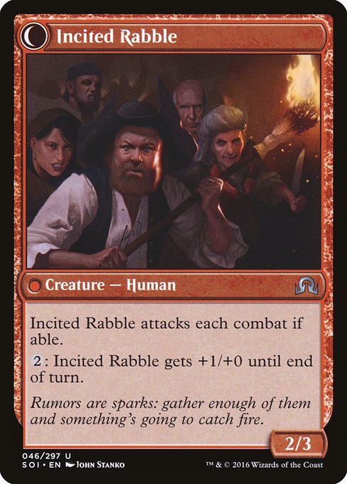 Town Gossipmonger // Incited Rabble 46, back face