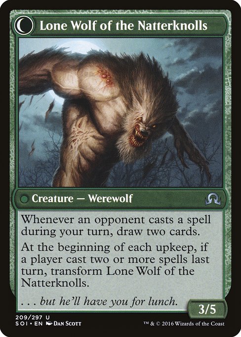 Hermit of the Natterknolls // Lone Wolf of the Natterknolls 209, back face
