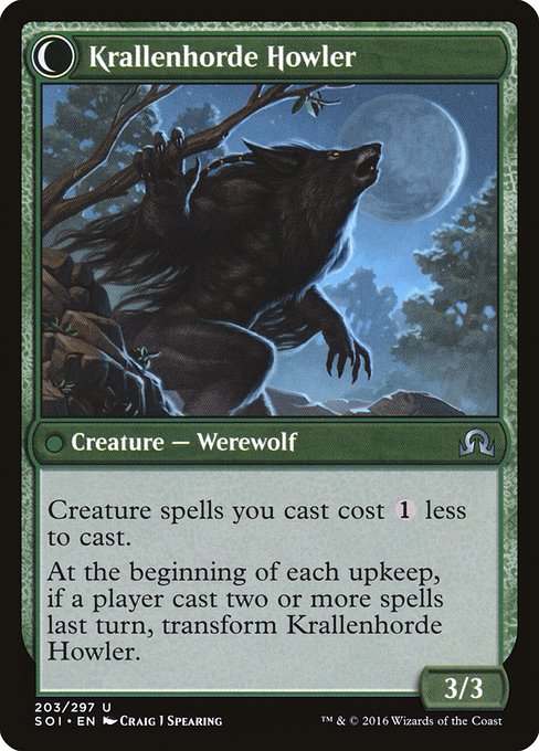 Duskwatch Recruiter // Krallenhorde Howler 203, back face