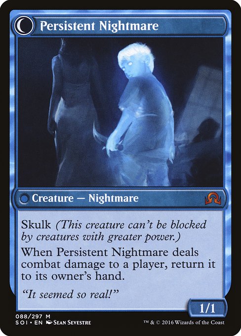 Startled Awake // Persistent Nightmare 88, back face