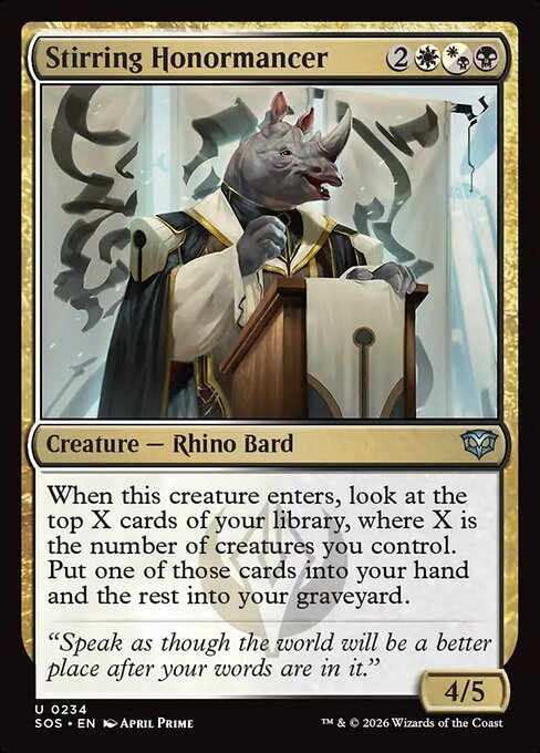 Stirring Honormancer 234
