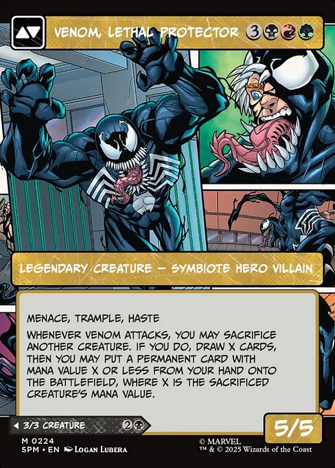 Eddie Brock // Venom, Lethal Protector 224, back face