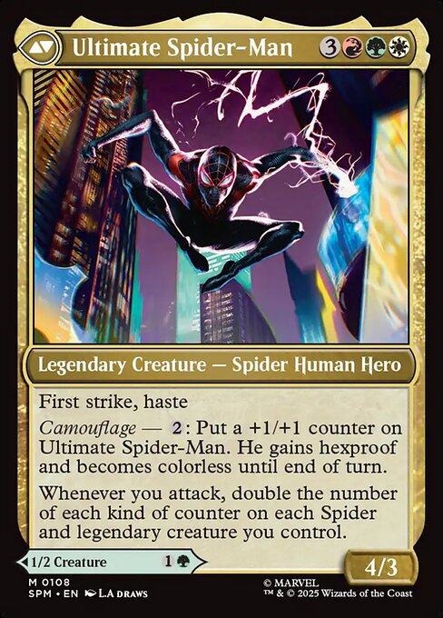 Miles Morales // Ultimate Spider-Man 108, back face