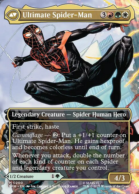 Miles Morales // Ultimate Spider-Man 200, back face