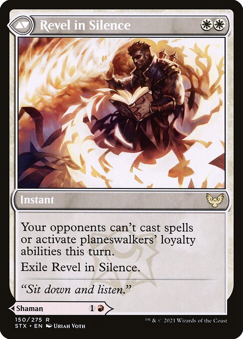 Flamescroll Celebrant // Revel in Silence 150, back face