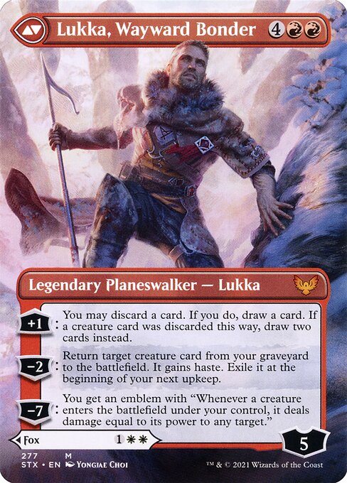 Mila, Crafty Companion // Lukka, Wayward Bonder 277, back face