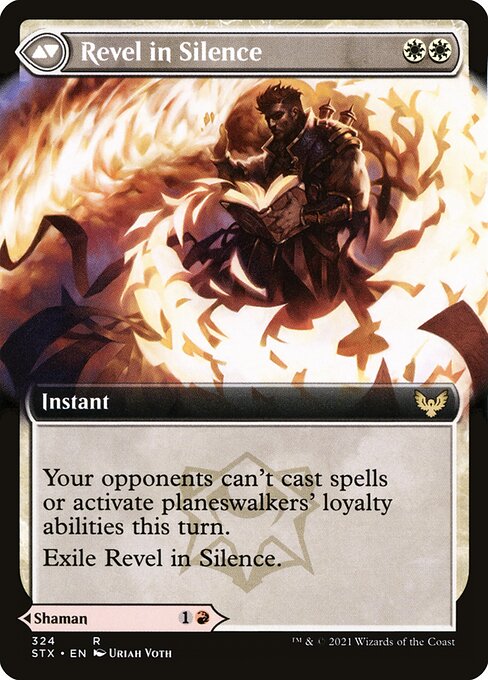 Flamescroll Celebrant // Revel in Silence 324, back face