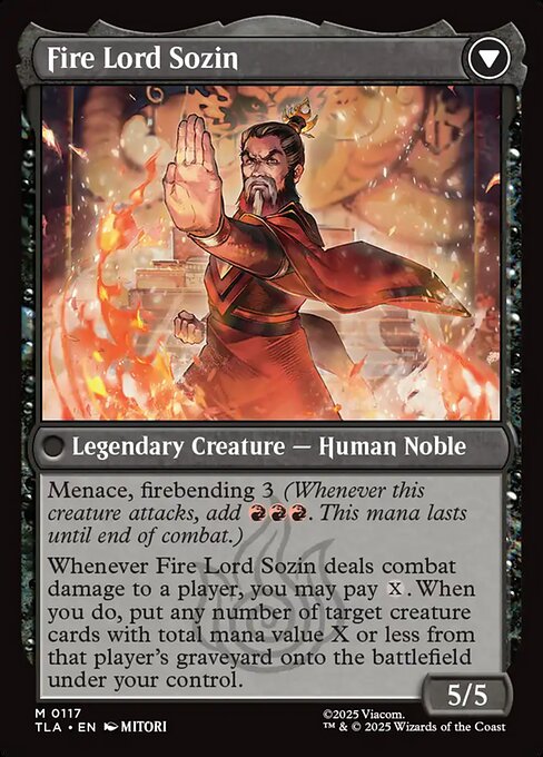 The Rise of Sozin // Fire Lord Sozin 117, back face