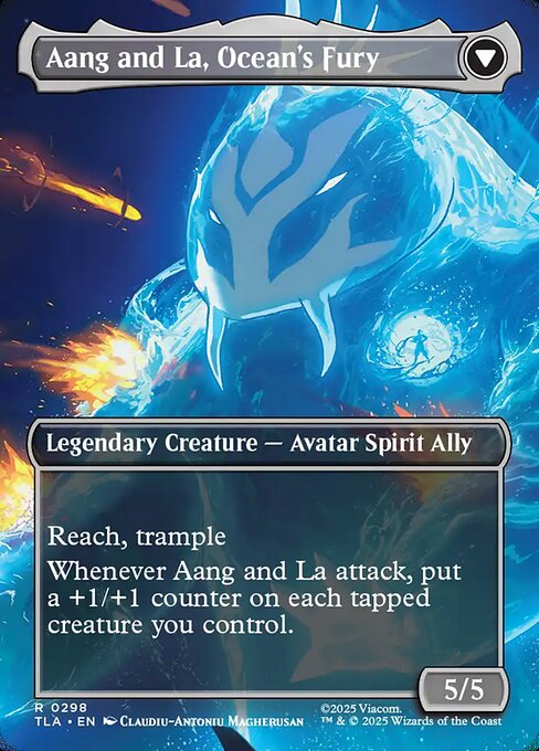 Aang, Swift Savior // Aang and La, Ocean's Fury 298, back face