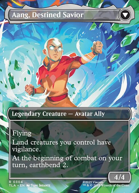 Aang, at the Crossroads // Aang, Destined Savior 304, back face