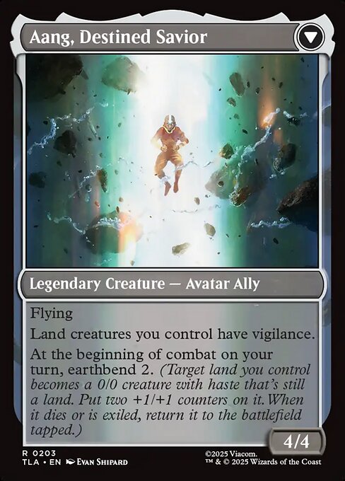 Aang, at the Crossroads // Aang, Destined Savior 203, back face