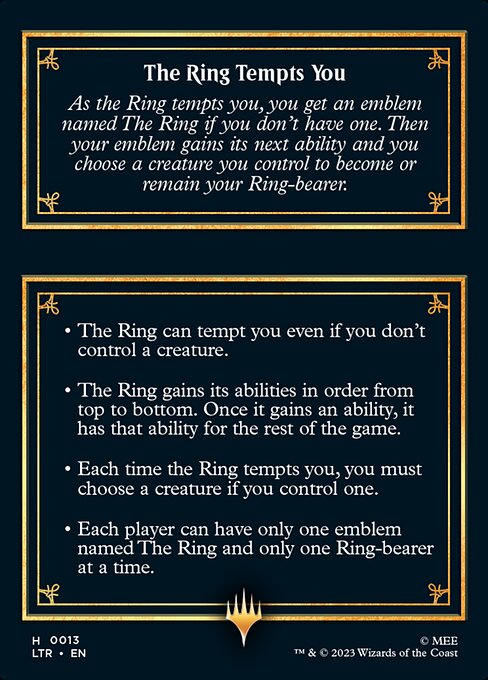 The Ring // The Ring Tempts You H13, back face
