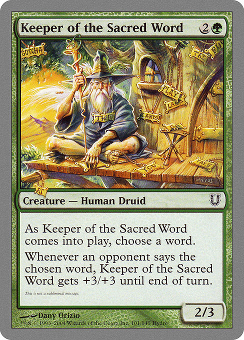 Keeper of the Sacred Word 101