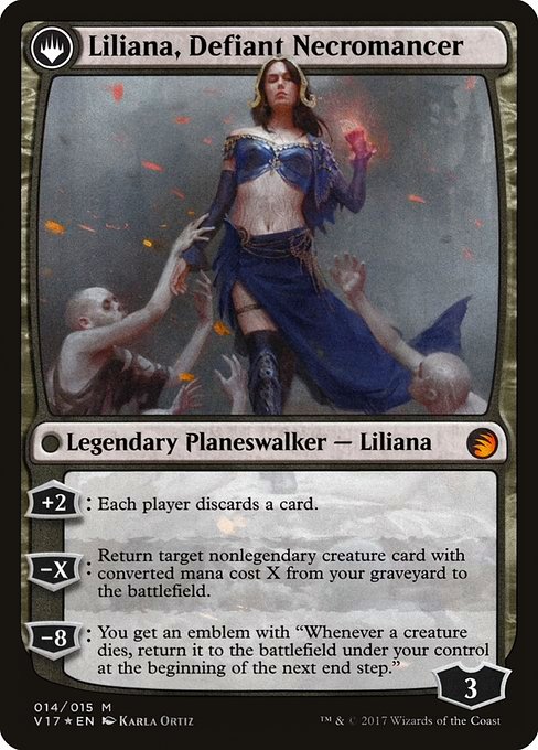 Liliana, Heretical Healer // Liliana, Defiant Necromancer 14, back face