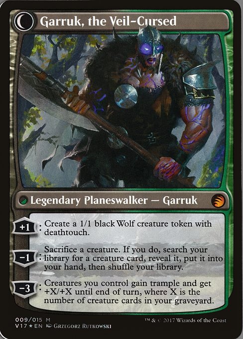 Garruk Relentless // Garruk, the Veil-Cursed 9, back face