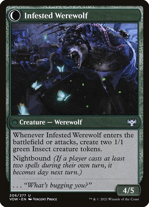 Infestation Expert // Infested Werewolf 206, back face