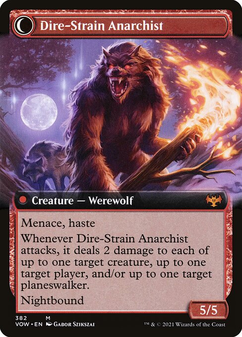 Volatile Arsonist // Dire-Strain Anarchist 382, back face