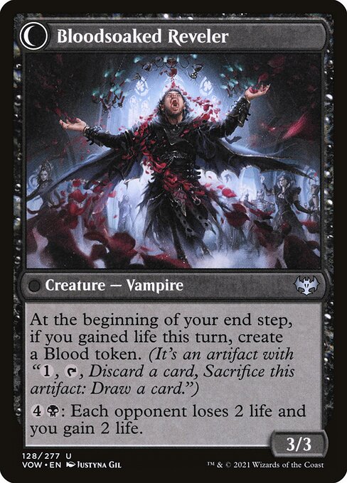 Restless Bloodseeker // Bloodsoaked Reveler 128, back face