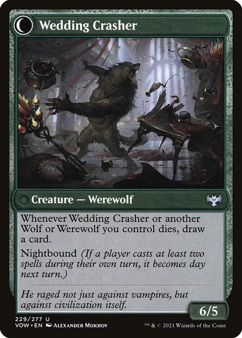 Wolfkin Outcast // Wedding Crasher 229, back face