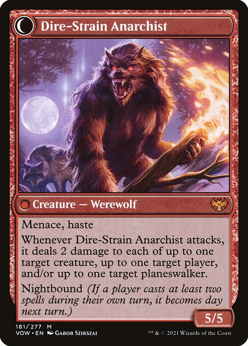 Volatile Arsonist // Dire-Strain Anarchist 181, back face